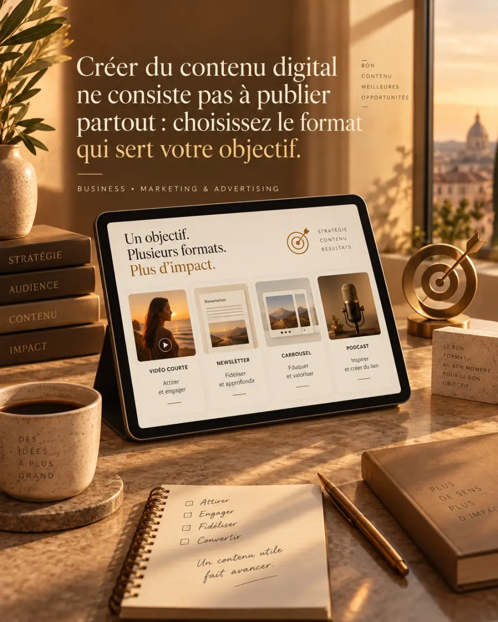 Créer du contenu digital ne consiste pas à publier partout : choisissez le format qui sert votre objectif