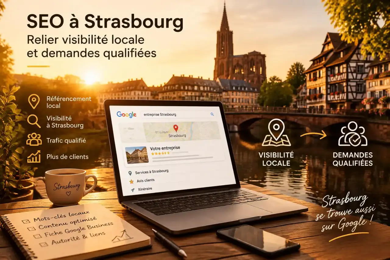 SEO à Strasbourg : relier visibilité locale et demandes qualifiées