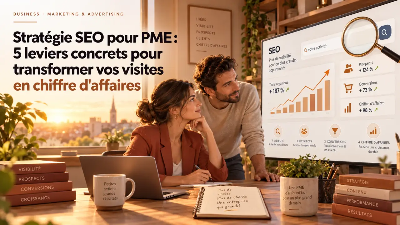 Stratégie SEO pour PME : 5 leviers concrets pour transformer vos visites en chiffre d'affaires